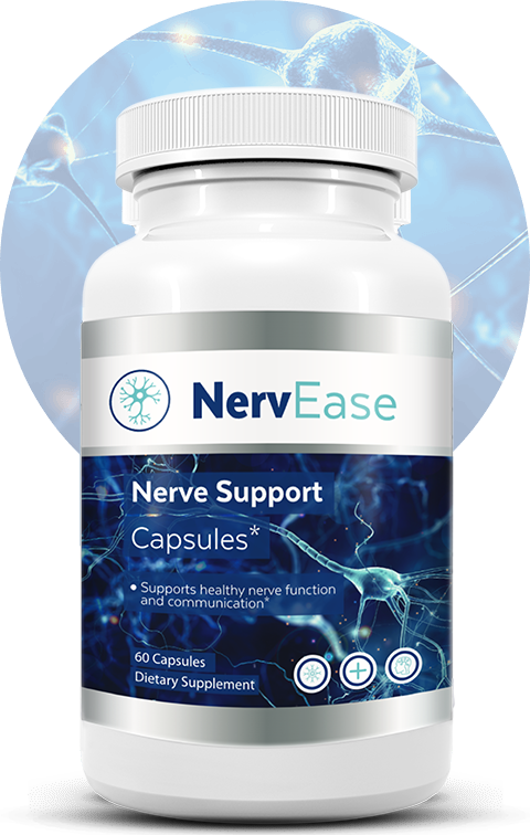 NervEase sciatic nerve support supplement - bottle of 60 vegetarian capsules